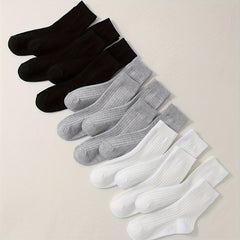 15 Pairs Comfy Mid Tube Socks Women's Stockings & Hosiery