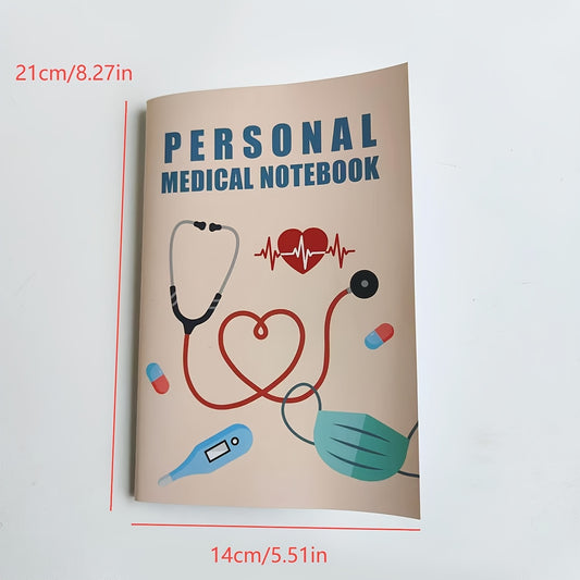 A5 Personal Medical Notebook Health Journal English Language