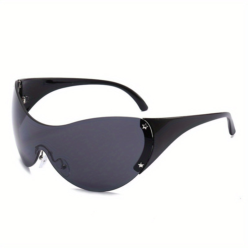 Y2K Futuristic Rimless Sunglasses UV400