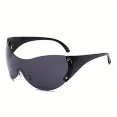 Y2K Futuristic Rimless Sunglasses UV400