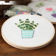 DIY Embroidery Kit Plant Flower Pattern Home Decor