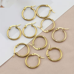 10pcs Golden Stainless Steel Earring Hooks for DIY Earrings Making