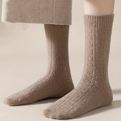 7 Pairs Solid Mid Tube Socks Women's Stockings