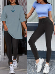 High Waisted Yoga Pants with Pockets for Women