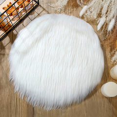 Round Plush Seat Cushion Chair Cover Soft Area Rug