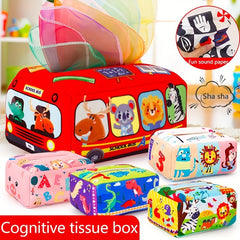 Baby Tissue Box Sensory Toy with Pleated Toys