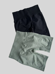 Hip Lifting Yoga Shorts Wide Waistband Biker Shorts Activewear