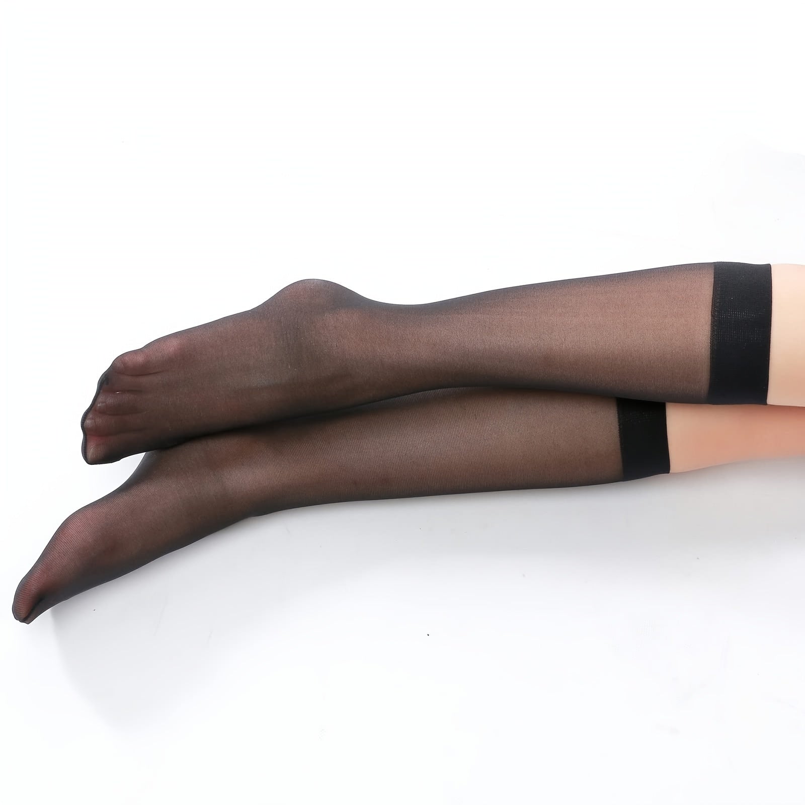9 Pairs Solid Knee High Socks Women's Stockings
