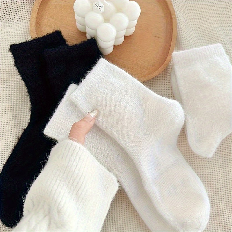 2 Pairs Warm Mid Tube Socks for Women