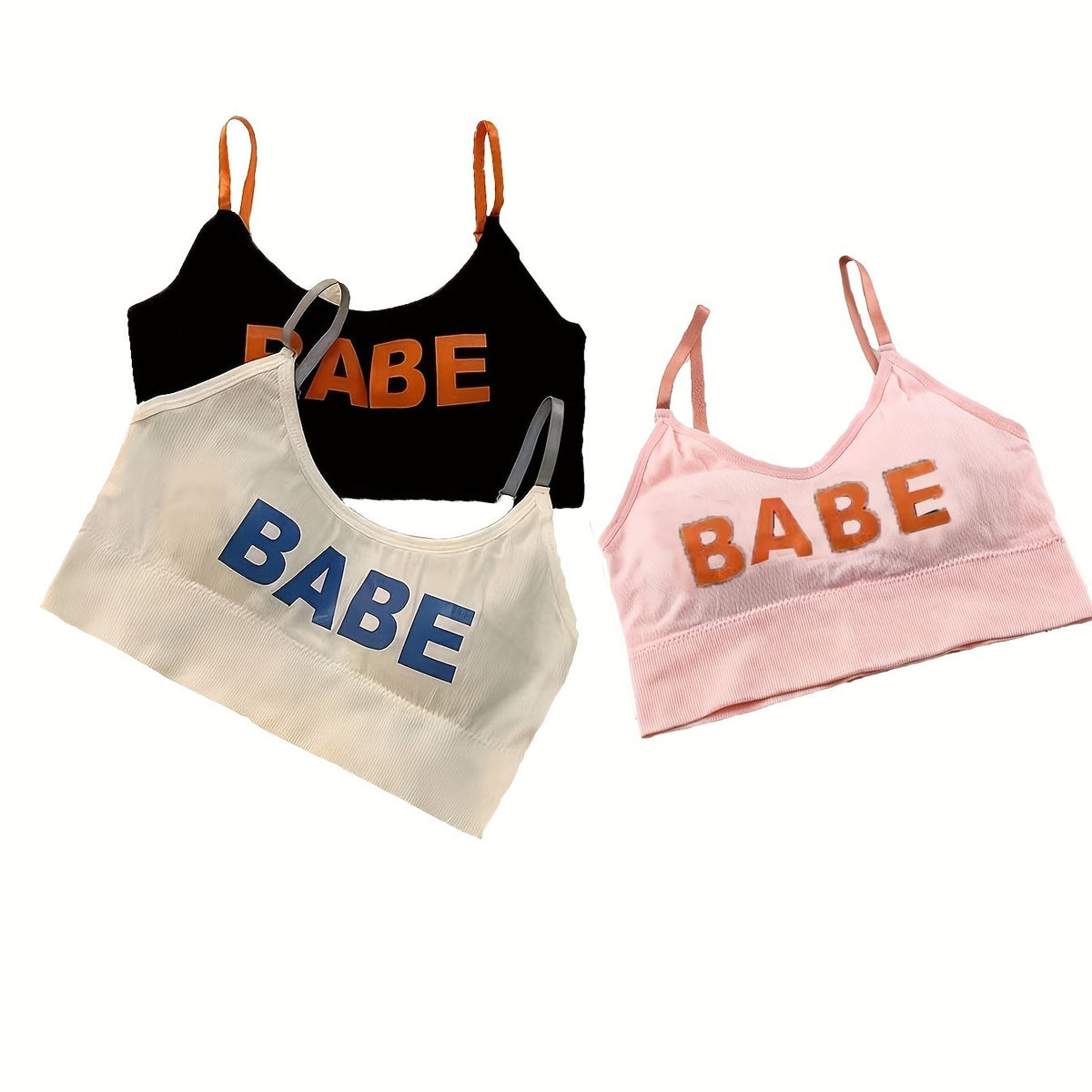 3pcs Wireless Bras Full Coverage Comfy Breathable Lingerie