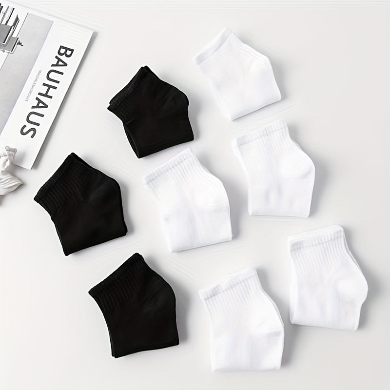 8 Pairs Mixed Short Socks Soft & Comfy Ribbed Women's Stockings