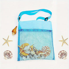 Colorful Mesh Beach Bag Seashell Toys Storage Organizer