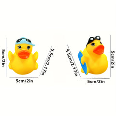 12pcs Colorful Rubber Duckies Kids' Toys Classroom Rewards