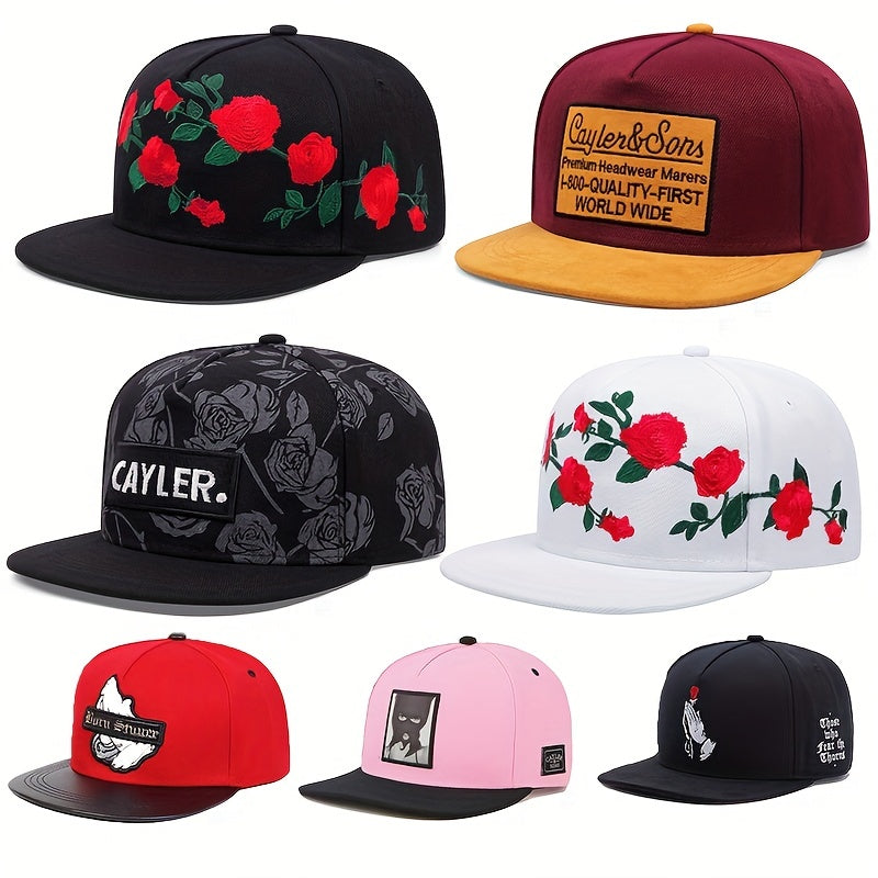 Hip Hop Embroidery Snapback Hat Unisex Baseball Cap Sunscreen Dad Hats