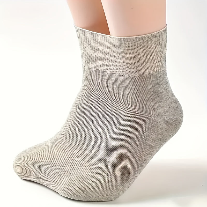 5pcs Diabetic Socks Soft Stretch Polyester & Spandex Blend