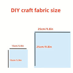 7pcs Assorted Fabric Packs for DIY Bows Crafts Doll Costumes 24x24cm