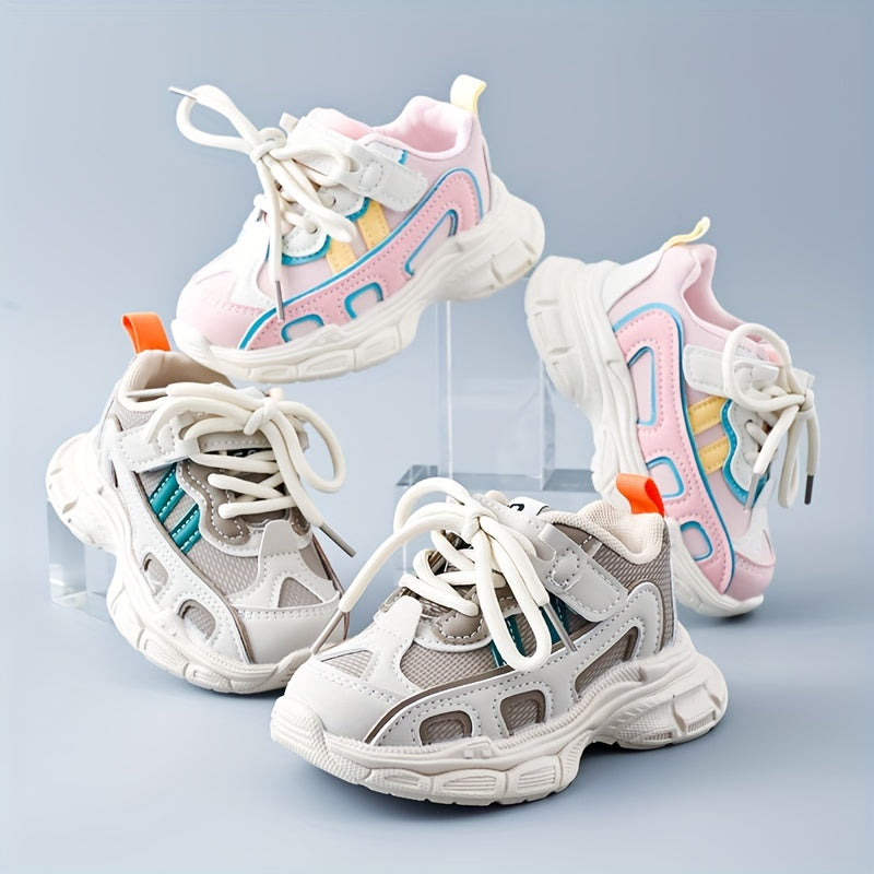 Boys Lightweight Anti-Slip Lace Up Sneakers for Outdoor Activities