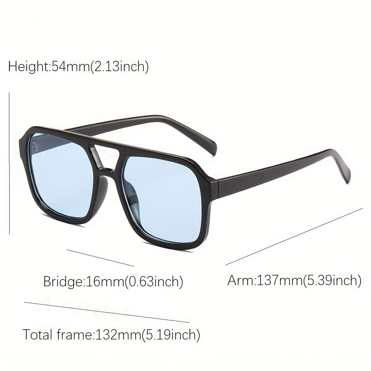 Oversized Square Sunglasses UV Protection