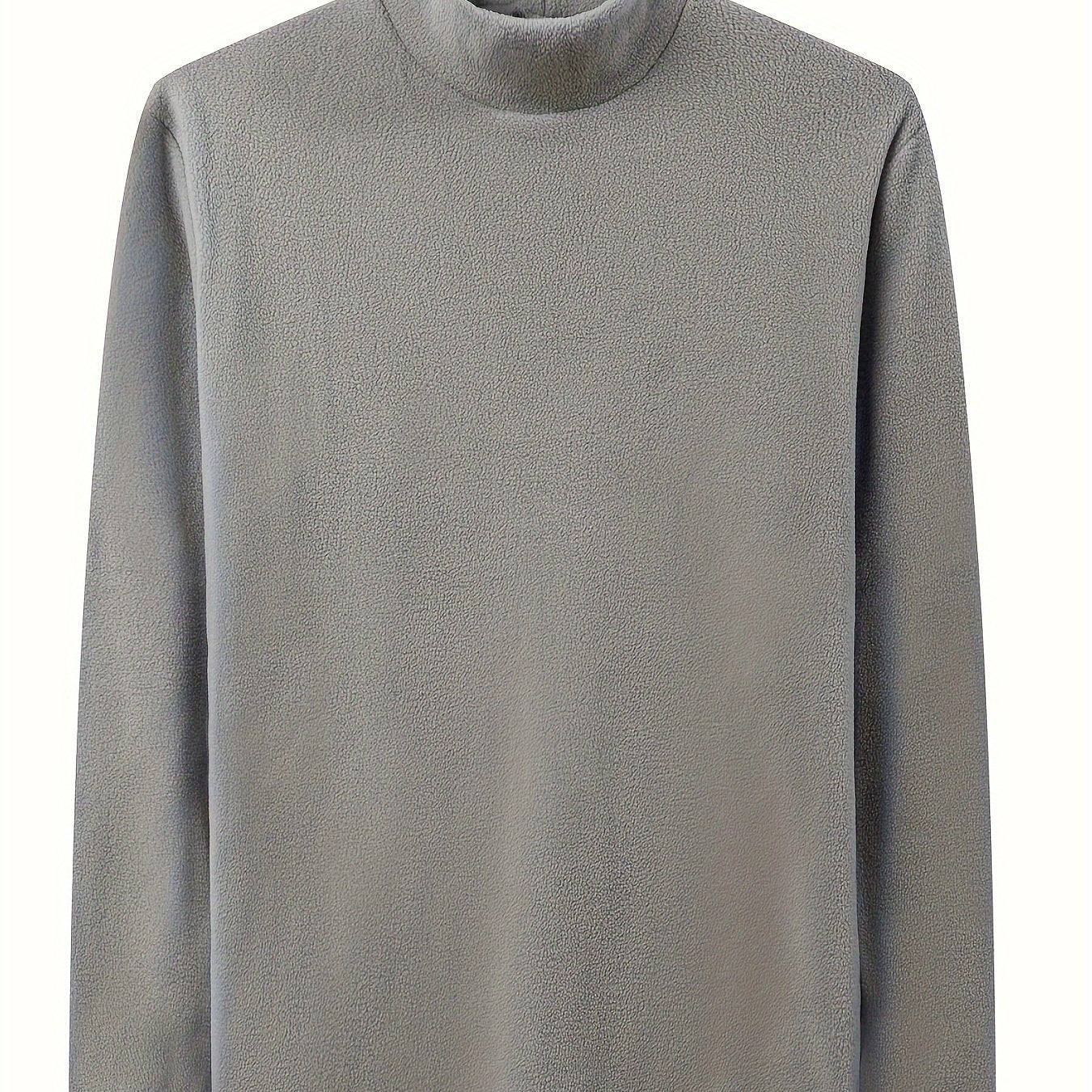Men's Solid Pullover Fleece Crew Neck Top for City Walk Street