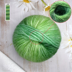 5pcs Mohair Hand Knitting Yarn DIY Crochet Scarf Shawl Sweater Rainbow 200m 50g