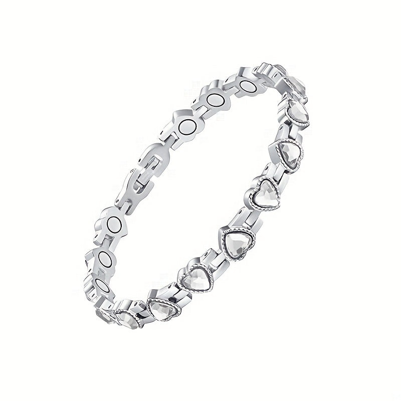 Adjustable Heart Shaped Magnetic Bracelet for Men and Women