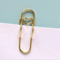 Metal Love Pen Holder Portable Fixed Pen Buckle Heart Shaped Bookmark