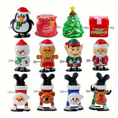12pcs Christmas Wind up Toys Santa Claus Party Fun