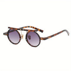 Round Sunglasses Retro Punk Rivet Beach Party Club UV400
