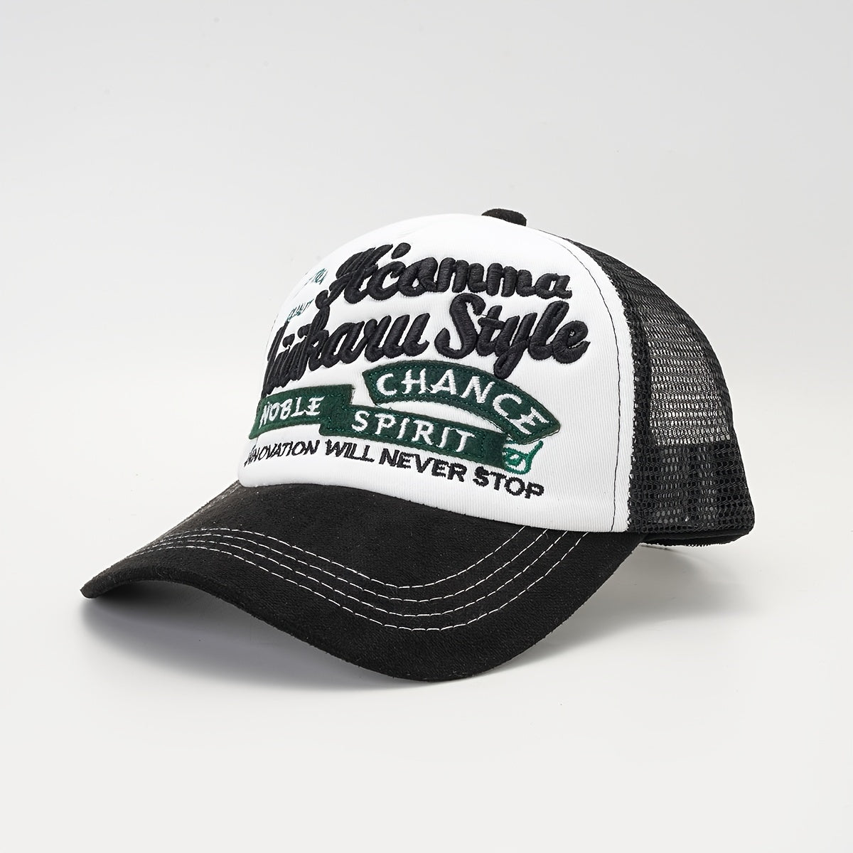 Embroidery Block Baseball Cap Mesh Adjustable Sun Hat Unisex Sports Hats