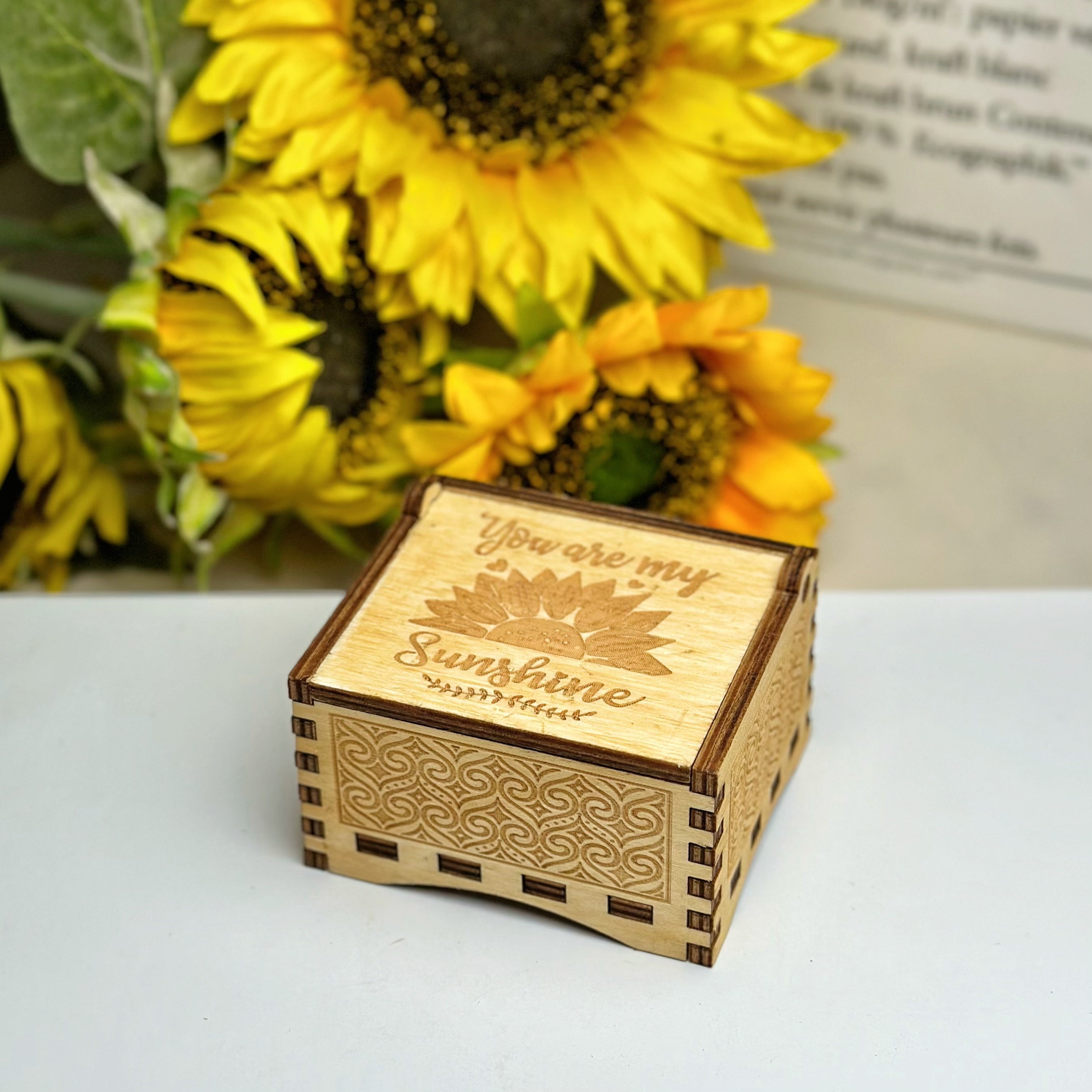 Vintage Hand Crank Music Box You Are My Sunshine Melody