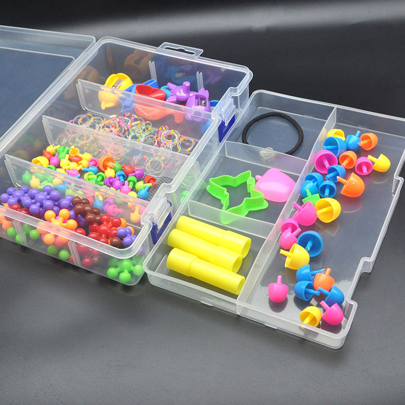 1pc Pin Clip Box 8 Grids Double Layer Storage Box