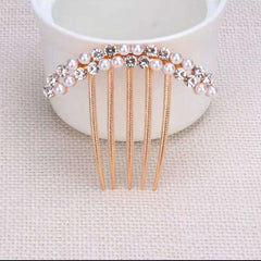 Rhinestone Faux Pearl Crystal Hair Comb Wedding Bridal Hairpin Hair Ornaments