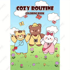 LZX Upgraded Deluxe Thick Paper 22pg 29 COZY ROUTINE Drawing Coloring Book