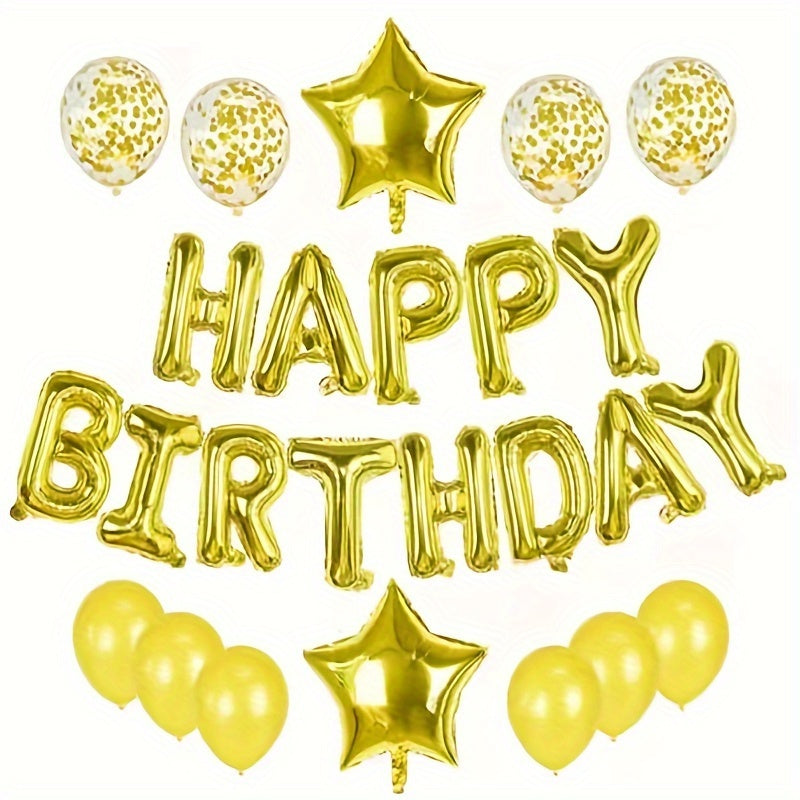 Birthday Party Balloon Set Film Glitter Latex Venue Layout