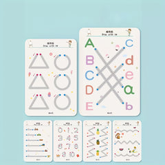 Red Erasable Writing Practice Book for Kids with Math Activities