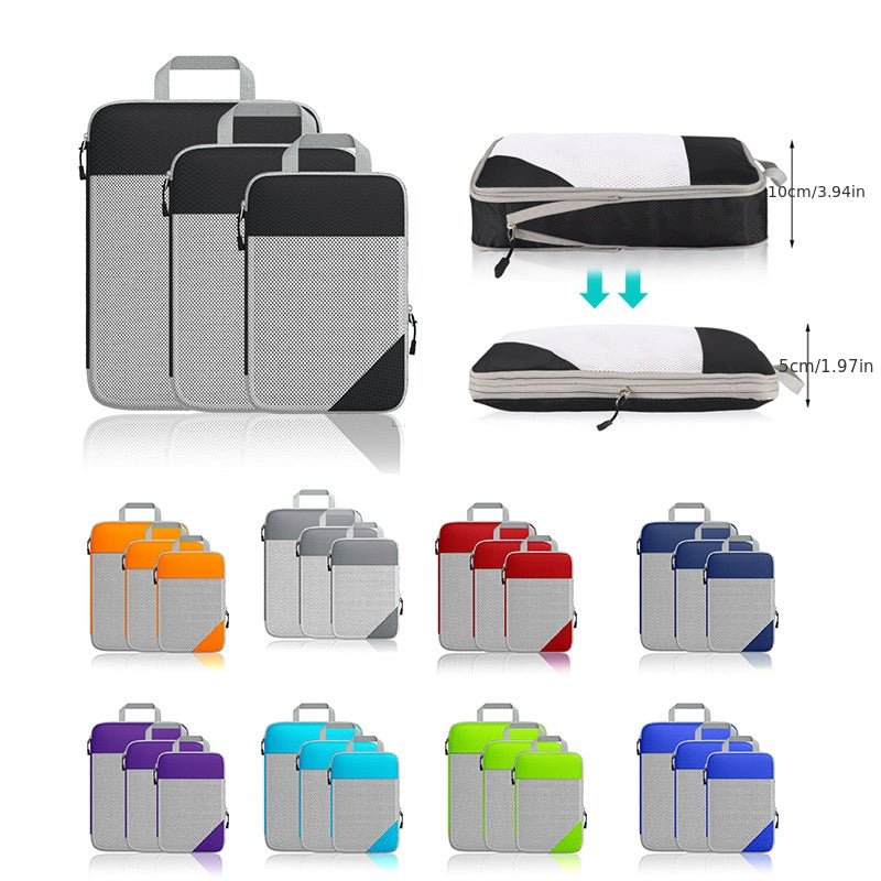 Compression Packing Cubes 3 Pcs Travel Luggage Organizer Accessories