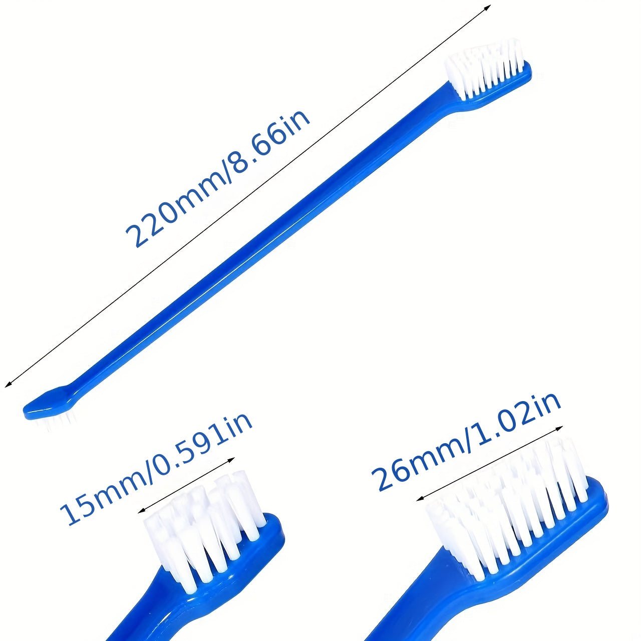 Random Pet Toothbrush For Dogs And Cats Double-Headed Teeth Cleaning Brush
