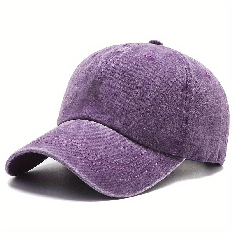 Vintage Hip Hop Baseball Cap Washed Distressed Unisex Denim Sun Hat