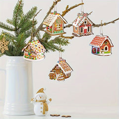 30pcs Wooden Christmas Tree Hanging Ornaments