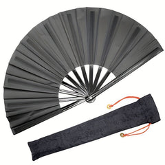 Velvet Cover Set Hand Fan Bamboo Bone Ring