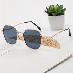 Geometric Metal Sunglasses Anti Glare UV400