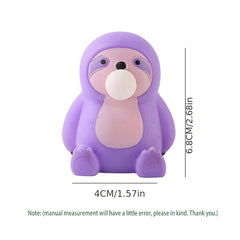Sloth Stress Relief Toy with Soft Rubber Compression and Bubble Action