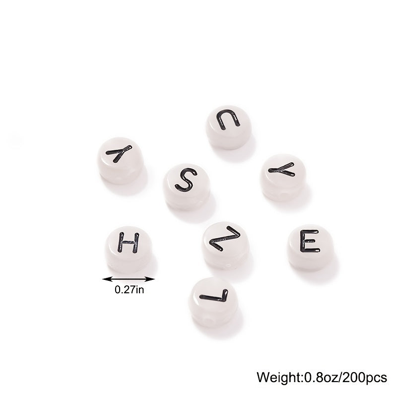 200pcs 7mm Luminous Glow Beads for Bracelet Necklace DIY