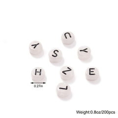 200pcs 7mm Luminous Glow Beads for Bracelet Necklace DIY