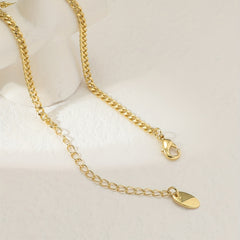 14K Plated Clavicle Chain Necklace for Women