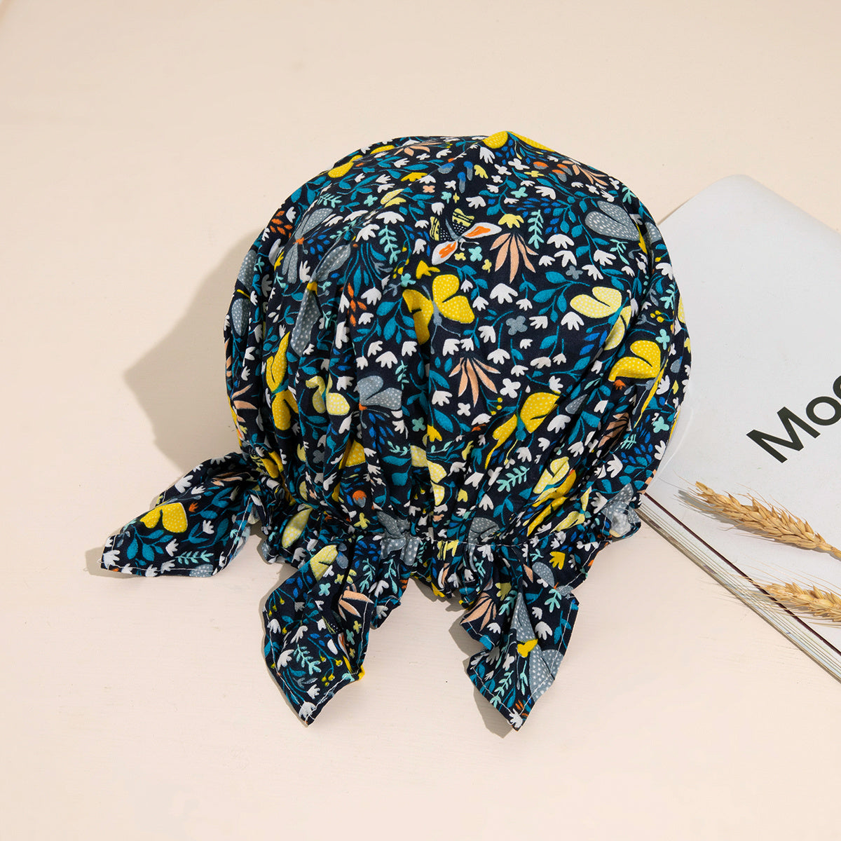 Colorful Butterfly Working Cap Hat Adjustable Tie Back For Woman