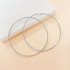 Minimalist Hip Hop Style Hoop Earrings Iron Jewelry Gift