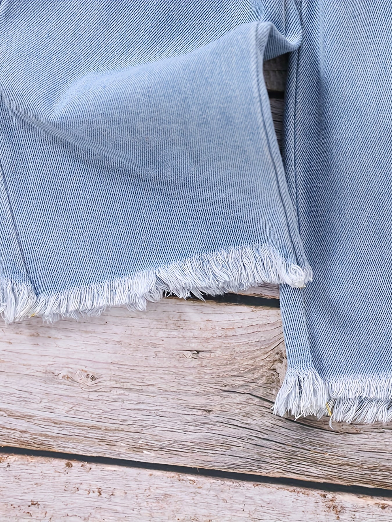 Girls Denim Overalls Halterneck Backless Jumpsuit