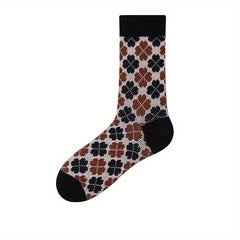 Flower Pattern Socks College Style All match Comfy Socks Women's