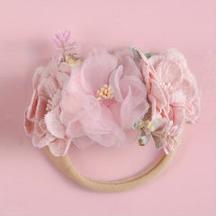 Soft Flowers Elastic Hairbands Headband Hair Accessories For Girls Baby Kids